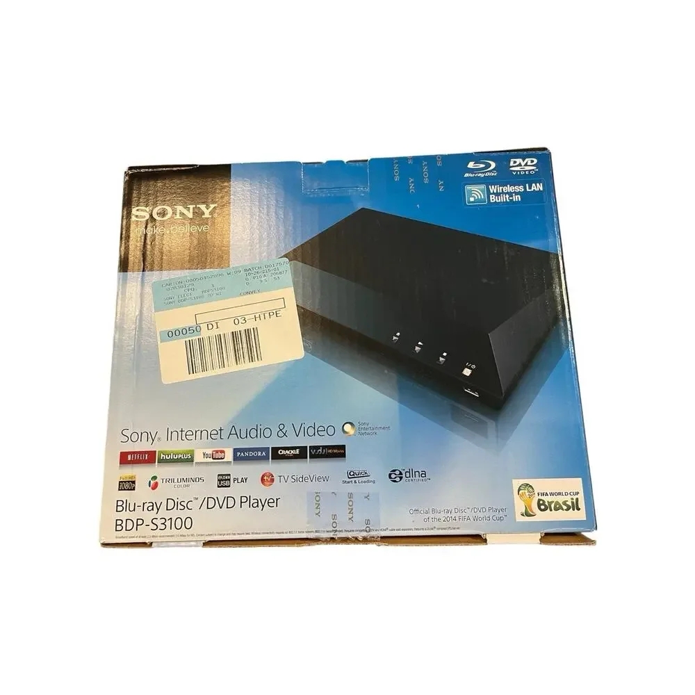 Sony BDP-S3100 Blu-ray DVD Player WiFi Streaming Remote Complete Box w/HDMI